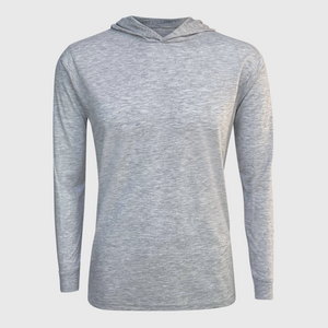 Polyester Gray Cotton-Feel Lightweight Hoodie