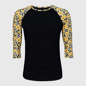 Sunflower Cheetah Black Top