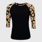 Sunflower Polka Dot Black Top