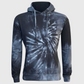 Tie Dye Black Spiral Heavyweight Hoodie