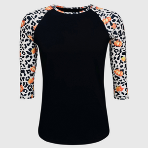 Cheetah Pumpkin Black Top