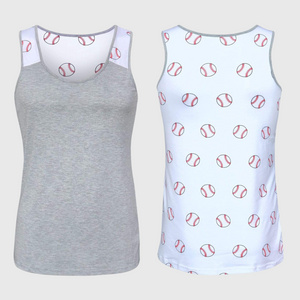 Baseball Printed Balls Tank Top