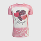 'Love Always' Heart Dusty Pink Faux Bleached Top