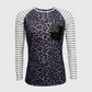 Cheetah Black Stripe Sequin Top