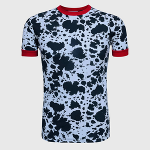 Cow Black Red Short Sleeve Top