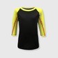 ILTEX Apparel 2T / Black/Yellow Softball Sleeve Raglan Kids