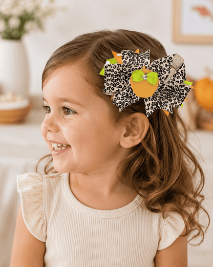 ILTEX Apparel Accessory Bow - Cheetah Pumpkin