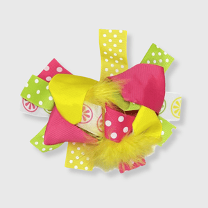 ILTEX Apparel Accessory Bow - Pink Yellow Lemon