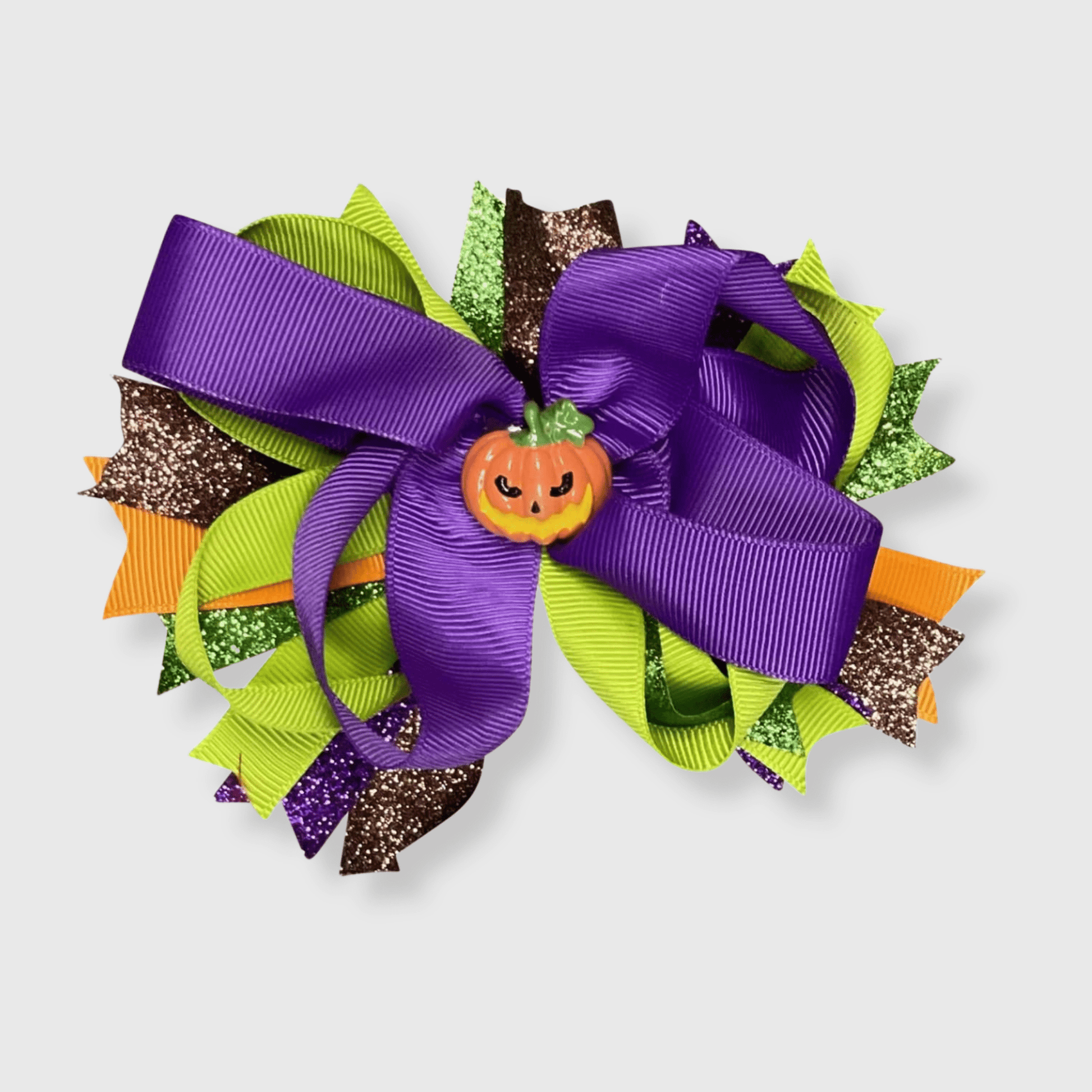 ILTEX Apparel Accessory Bow - Pumpkin Glitter