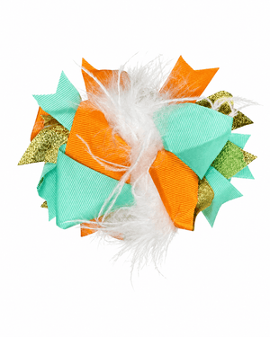 ILTEX Apparel Accessory Bow - Turquoise Orange