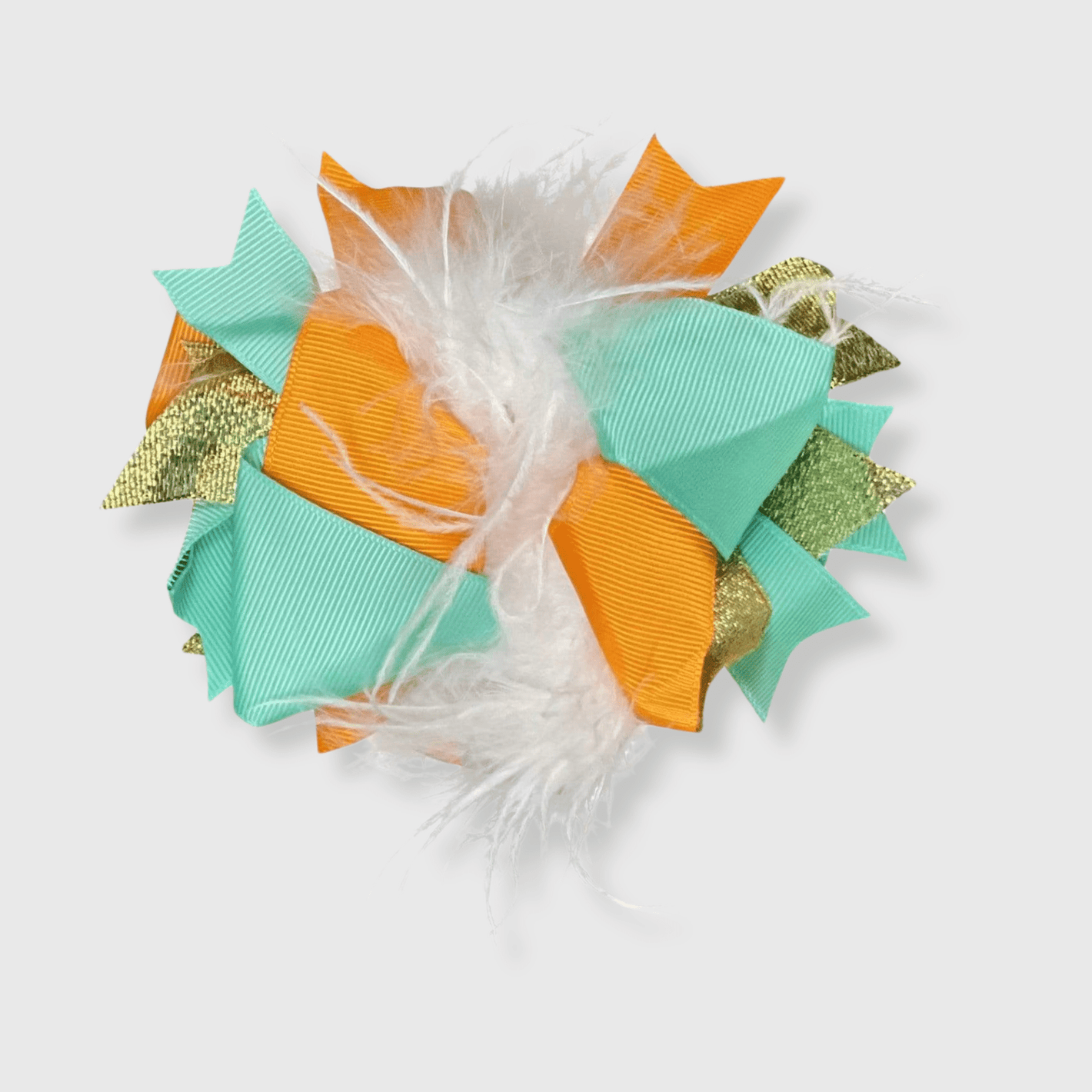 ILTEX Apparel Accessory Bow - Turquoise Orange