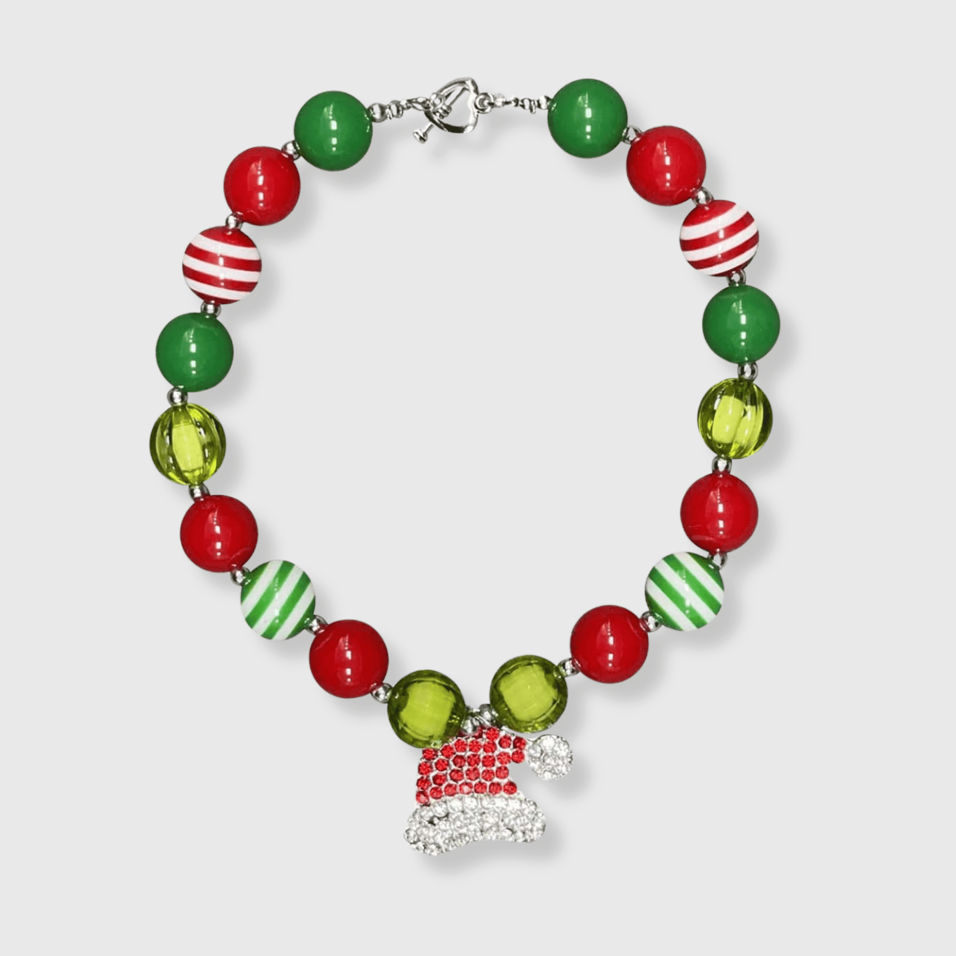 ILTEX Apparel Accessory Bubblegum Necklace - Santa Hat Green