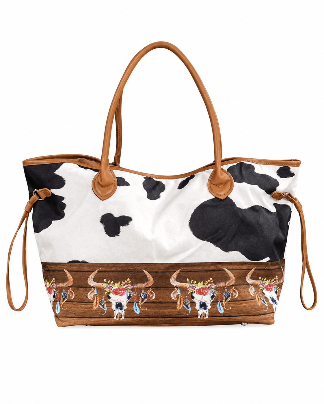 ILTEX Apparel Accessory Cow Hide Black White Bag