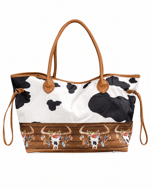 ILTEX Apparel Accessory Cow Hide Black White Bag