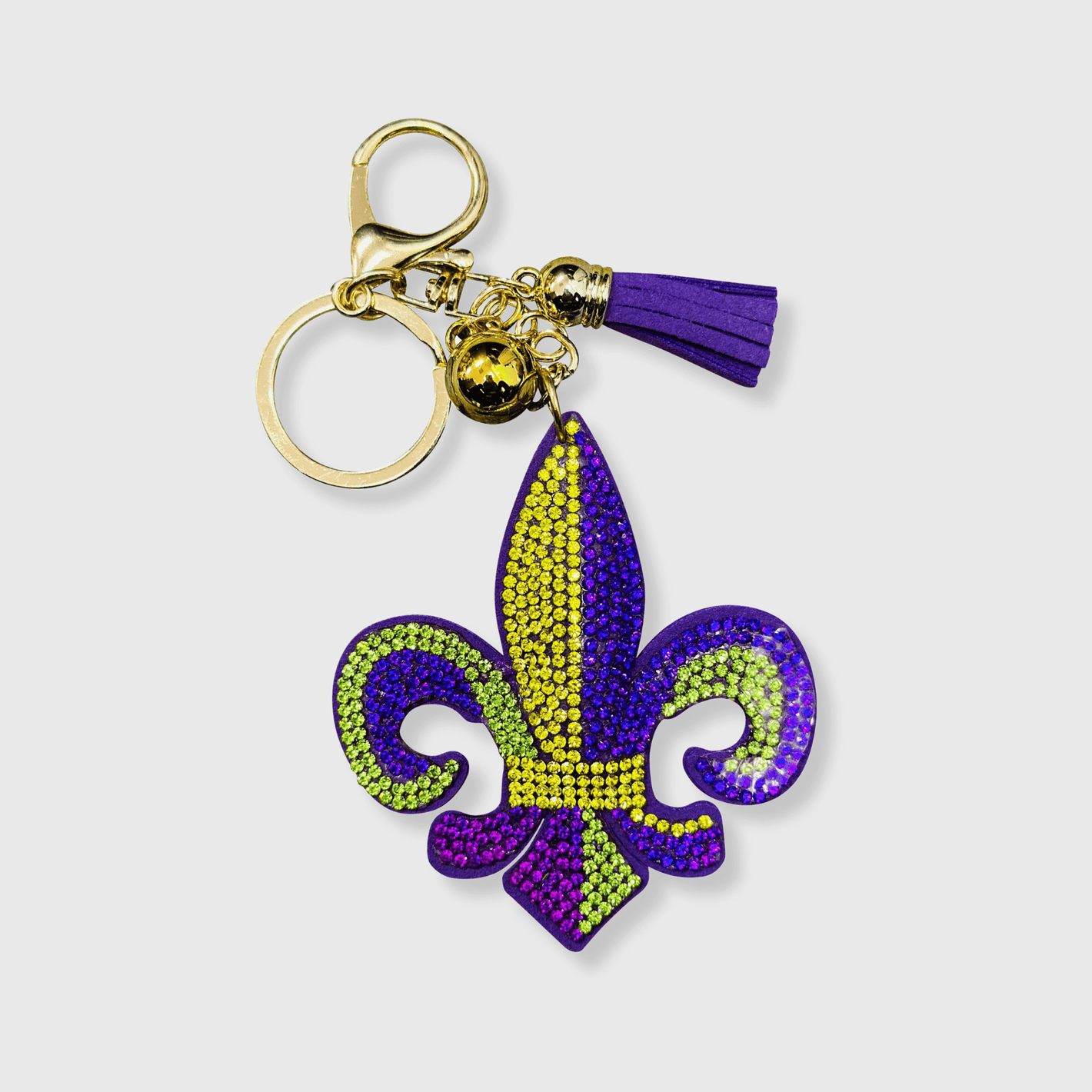 ILTEX Apparel Accessory KC1011 - Mardi Gras Fleur De Lis Keychain