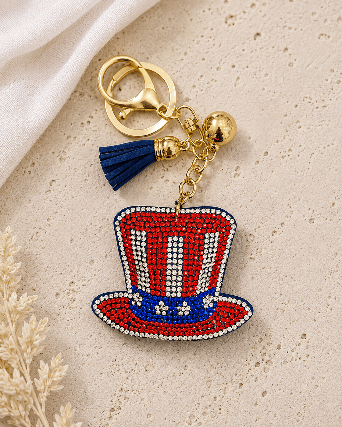 ILTEX Apparel Accessory Keychain - Fourth of July Hat