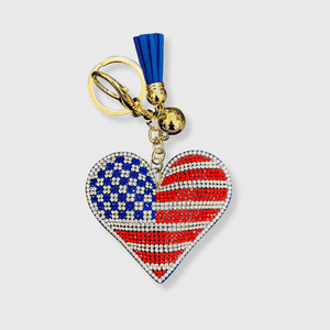 ILTEX Apparel Accessory Keychain - Fourth of July Heart