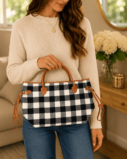 ILTEX Apparel Accessory Plaid Black Bag