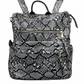 ILTEX Apparel Accessory Snake Black Leather Backpack