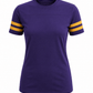 ILTEX Apparel Adult Clothing 2 Stripes Jersey T-Shirt - Purple and Gold