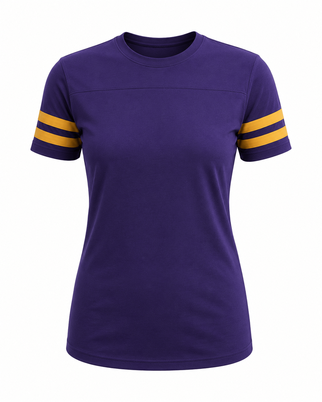 ILTEX Apparel Adult Clothing 2 Stripes Jersey T-Shirt - Purple and Gold