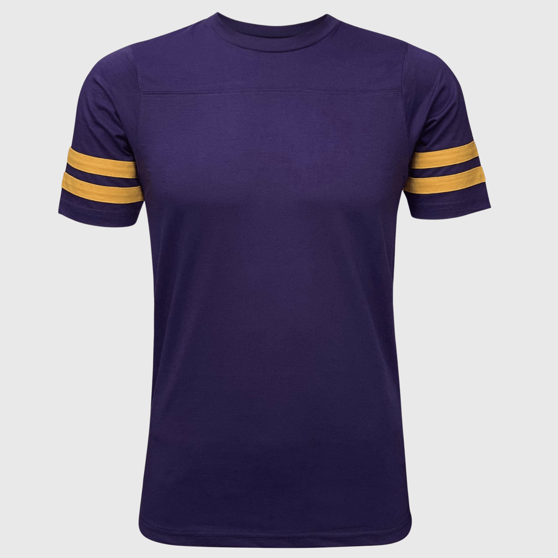 ILTEX Apparel Adult Clothing 2 Stripes Jersey T-Shirt - Purple and Gold