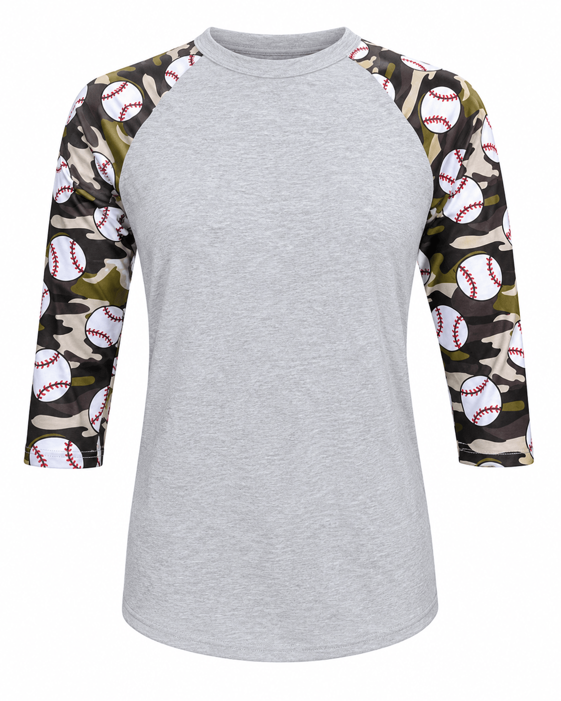 ILTEX Apparel Adult Clothing Baseball Camo Gray Polyester Top