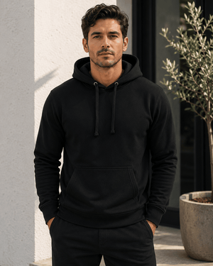ILTEX Apparel Adult Clothing Black / Small Adult Comfort Plain Pullover Hoodie