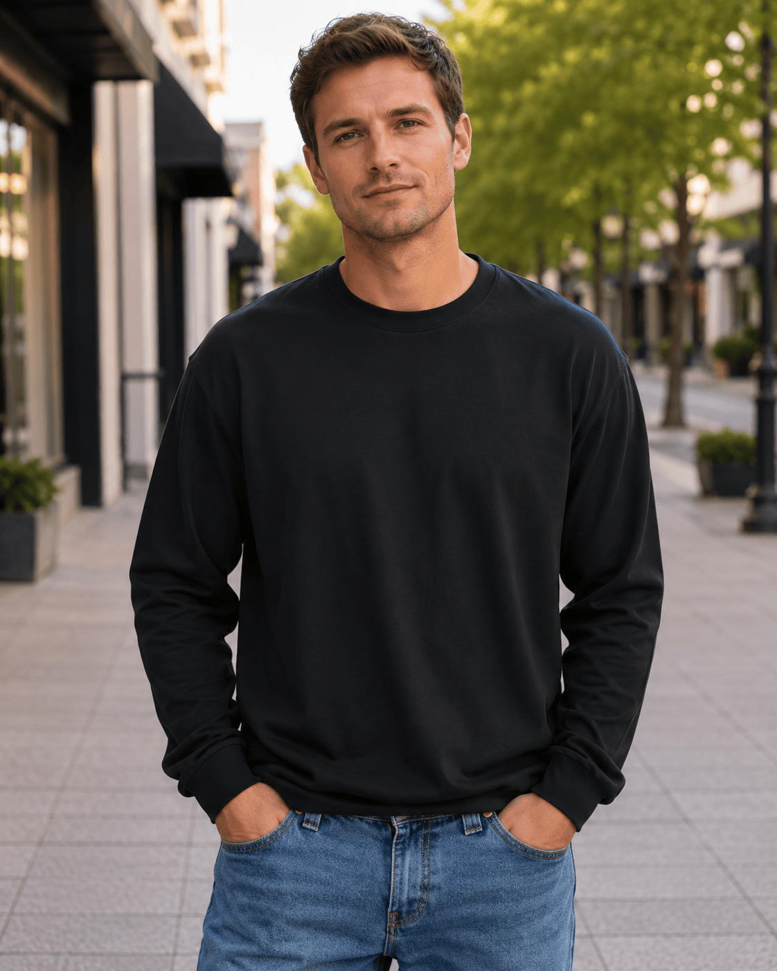 ILTEX Apparel Adult Clothing Black / Small Adult Cotton-Feel Polyester Sweatshirt | 17 Colors