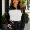 Faux Bleached Hoodie - Black
