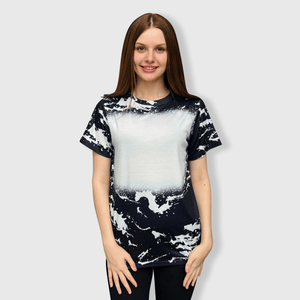 ILTEX Apparel Adult Clothing Black / Small Scrunched Faux Bleached Tees