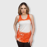 ILTEX Apparel Adult Clothing Bright Orange / Small Faux Bleached Tank Top - Adult