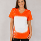 ILTEX Apparel Adult Clothing Bright Orange / Small V-Neck FAUX Bleached Tees