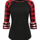 ILTEX Apparel Adult Clothing Buffalo Black Red Plaid Ruffle Adult