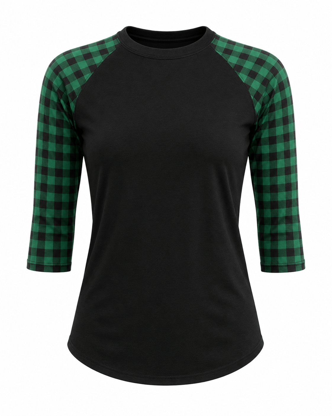 ILTEX Apparel Adult Clothing Buffalo Plaid Black Green Top Adult