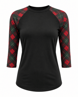 ILTEX Apparel Adult Clothing Buffalo Plaid Black Red/Green Top Adult