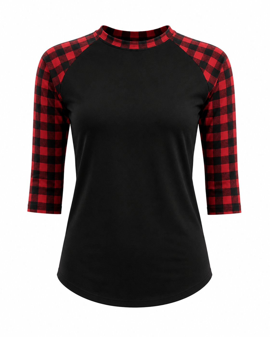 ILTEX Apparel Adult Clothing Buffalo Plaid Black Red Top Adult