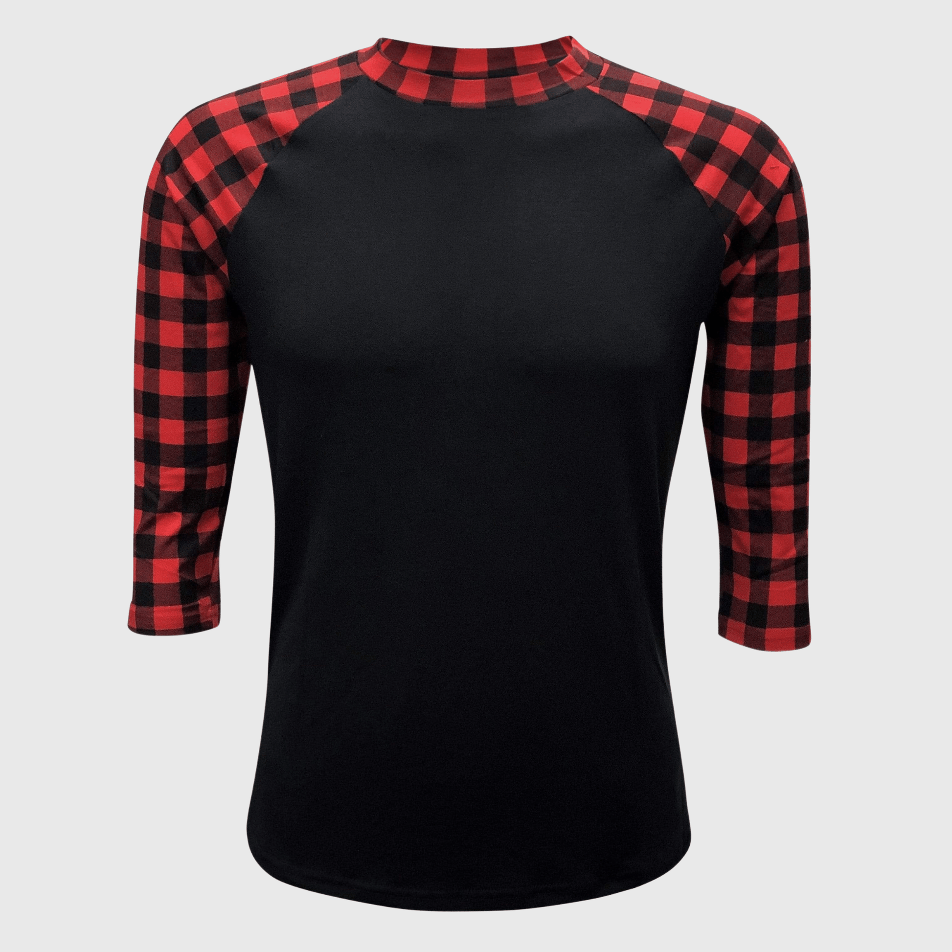 ILTEX Apparel Adult Clothing Buffalo Plaid Black Red Top Adult