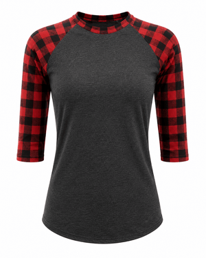ILTEX Apparel Adult Clothing Buffalo Plaid Charcoal Red Adult
