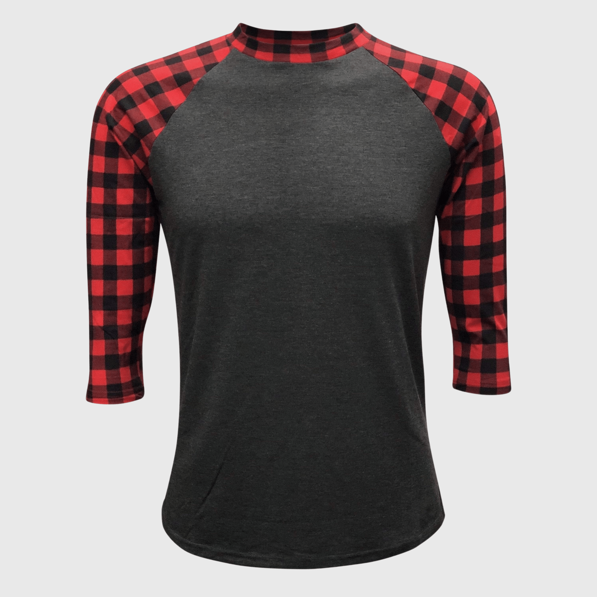 NEAT BUFFALO CLOTHPIGMENT PRINT【44】 Buffalo Plaid Charcoal Red Adult | ILTEX Apparel