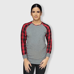 ILTEX Apparel Adult Clothing Buffalo Plaid Long Sleeves Cotton Top