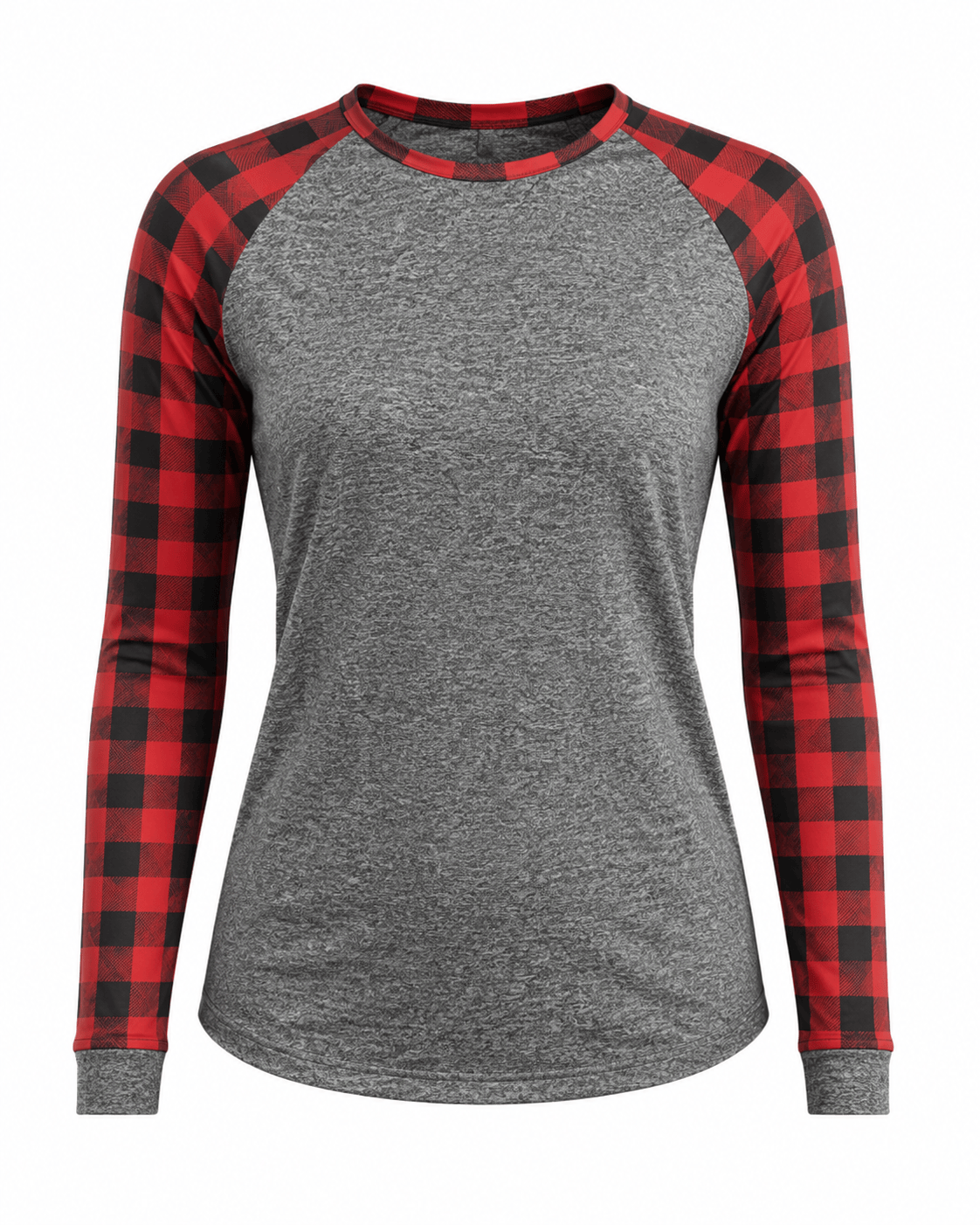 ILTEX Apparel Adult Clothing Buffalo Plaid Long Sleeves Cotton Top