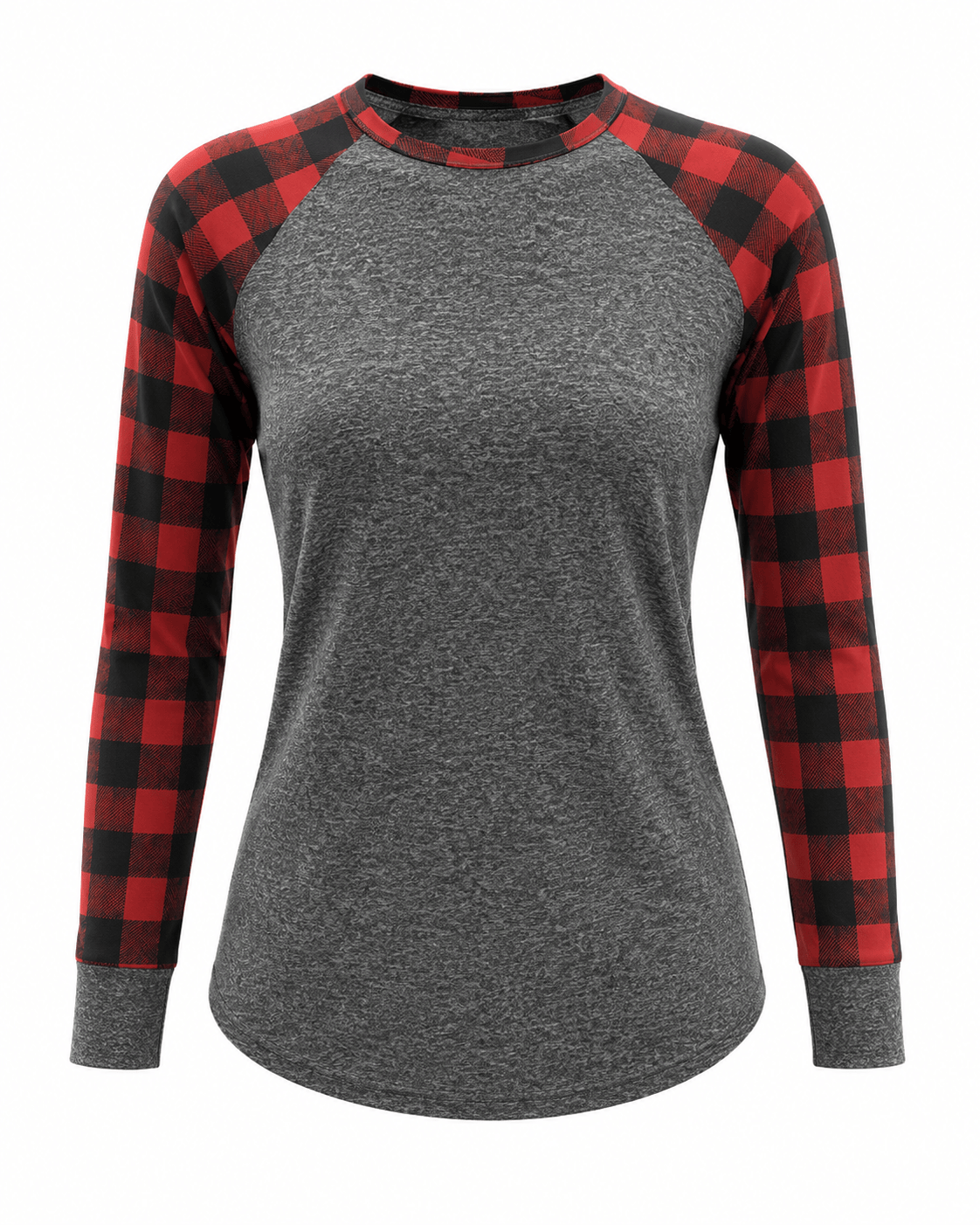 ILTEX Apparel Adult Clothing Buffalo Plaid Long Sleeves Top