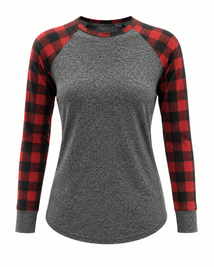 ILTEX Apparel Adult Clothing Buffalo Plaid Long Sleeves Top