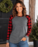 ILTEX Apparel Adult Clothing Buffalo Plaid Long Sleeves Top