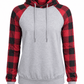 ILTEX Apparel Adult Clothing Buffalo Plaid Plain Raglan Hoodie