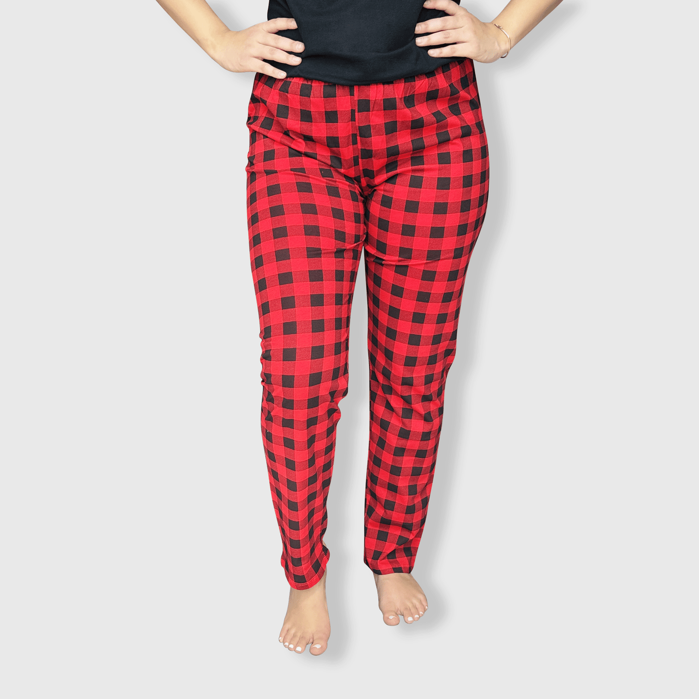 ILTEX Apparel Adult Clothing Buffalo Plaid Red Pajama Bottom Adult