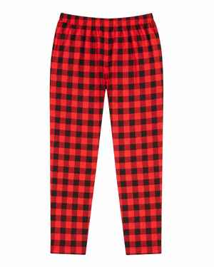 ILTEX Apparel Adult Clothing Buffalo Plaid Red Pajama Bottom Adult