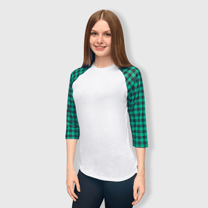 ILTEX Apparel Adult Clothing Buffalo Plaid White Green Top Adult