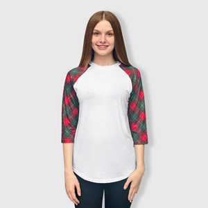 ILTEX Apparel Adult Clothing Buffalo Plaid White Red/Green Top Adult